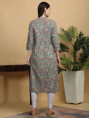 Maluka Women Floral Printed Straight Kurta