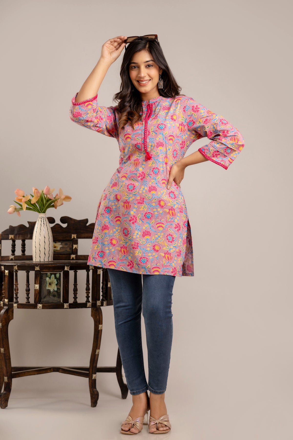 Women Floral Printed Tunic