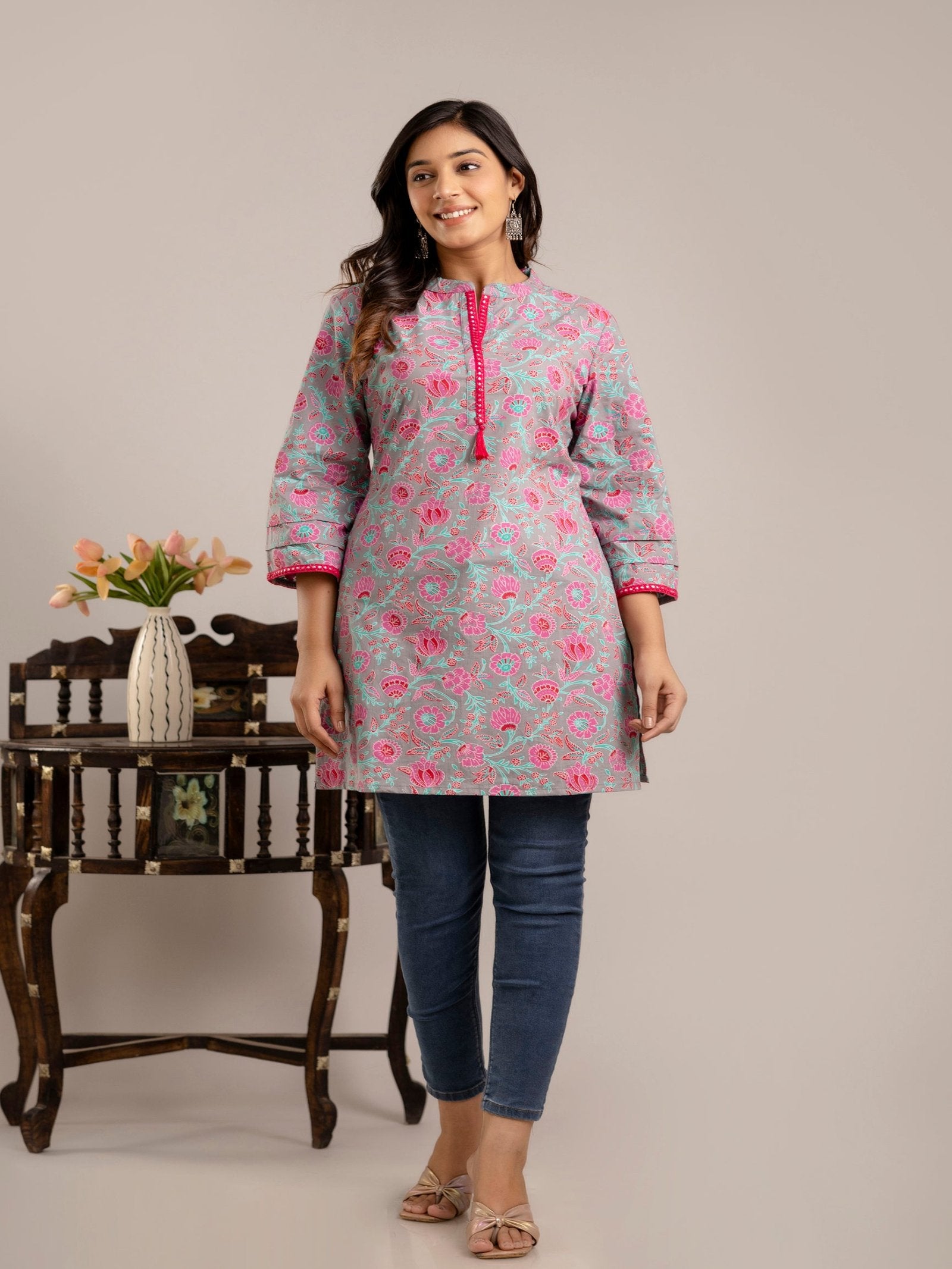 Women Floral Printed Tunic