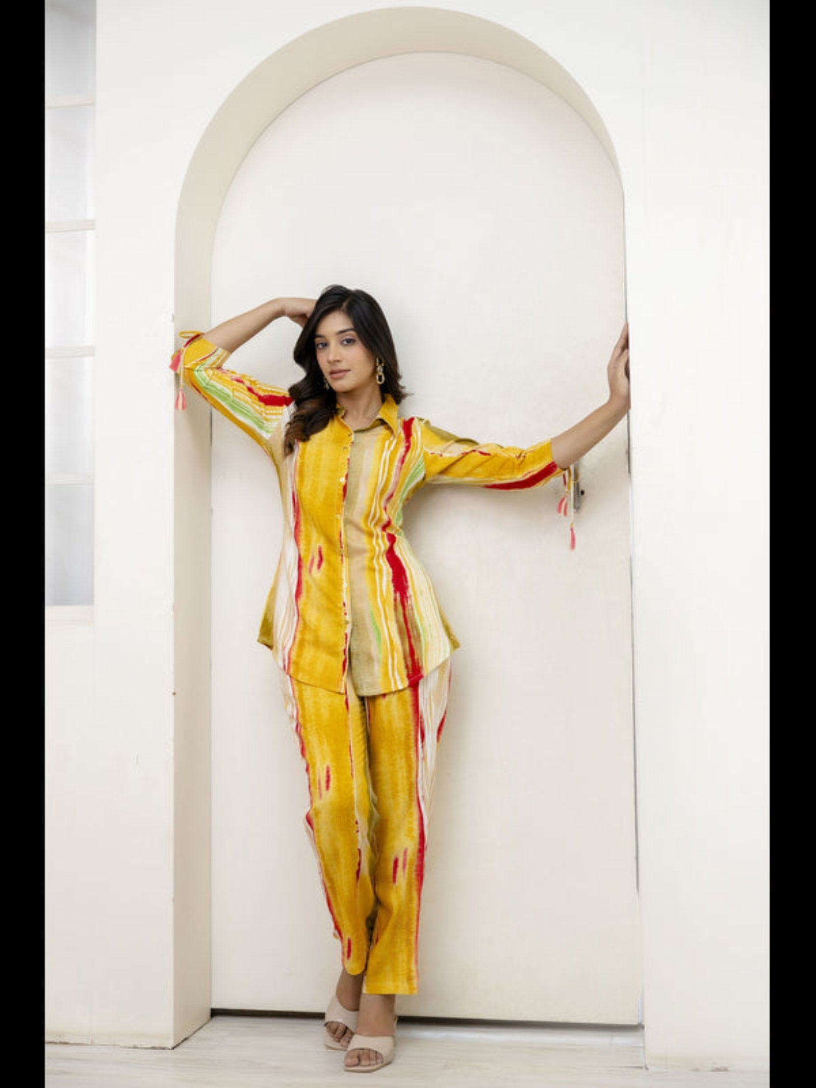 Yellow marble printed co-ord set