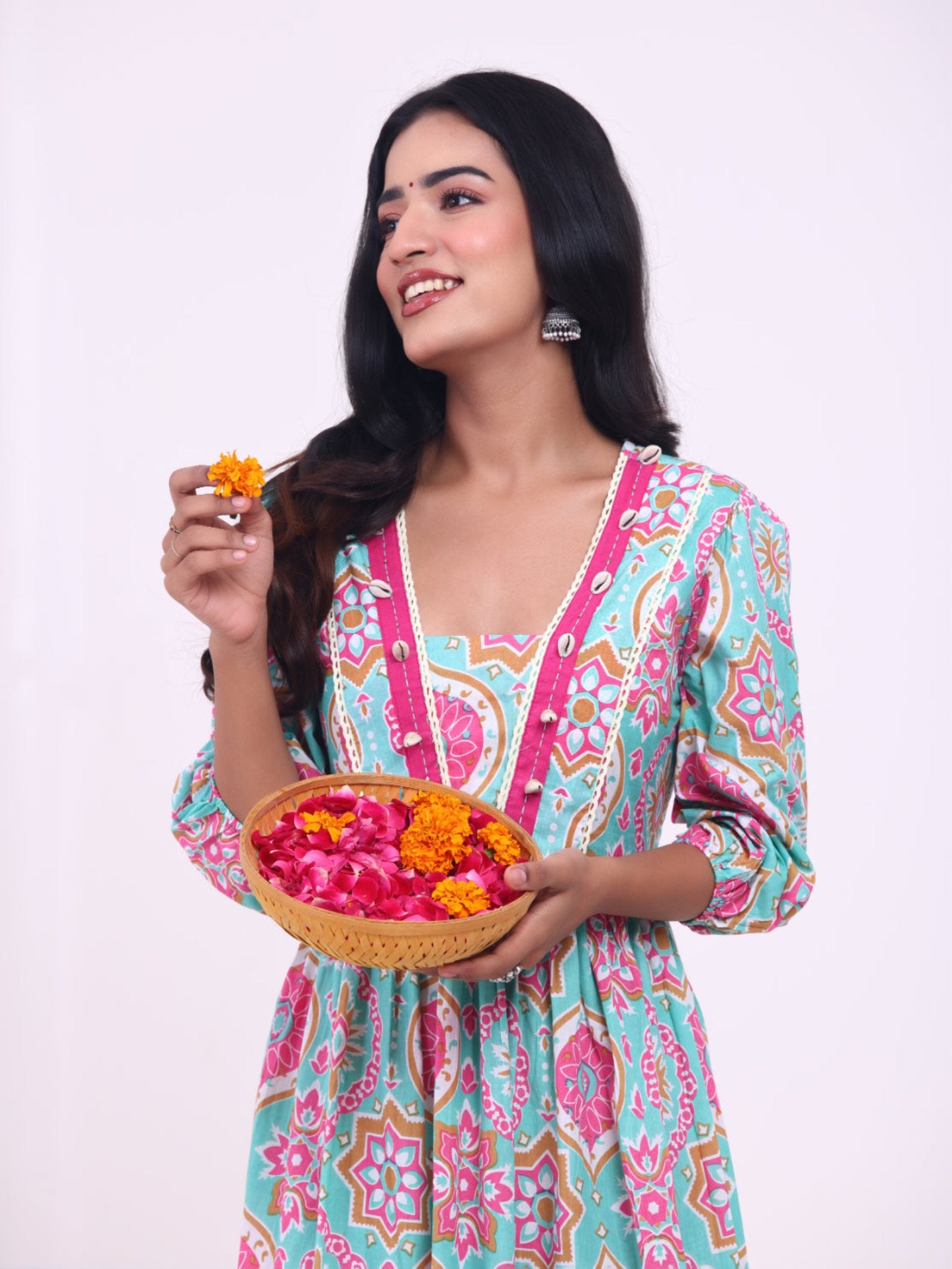 Maluka Women Cotton Floral Printed Kurta